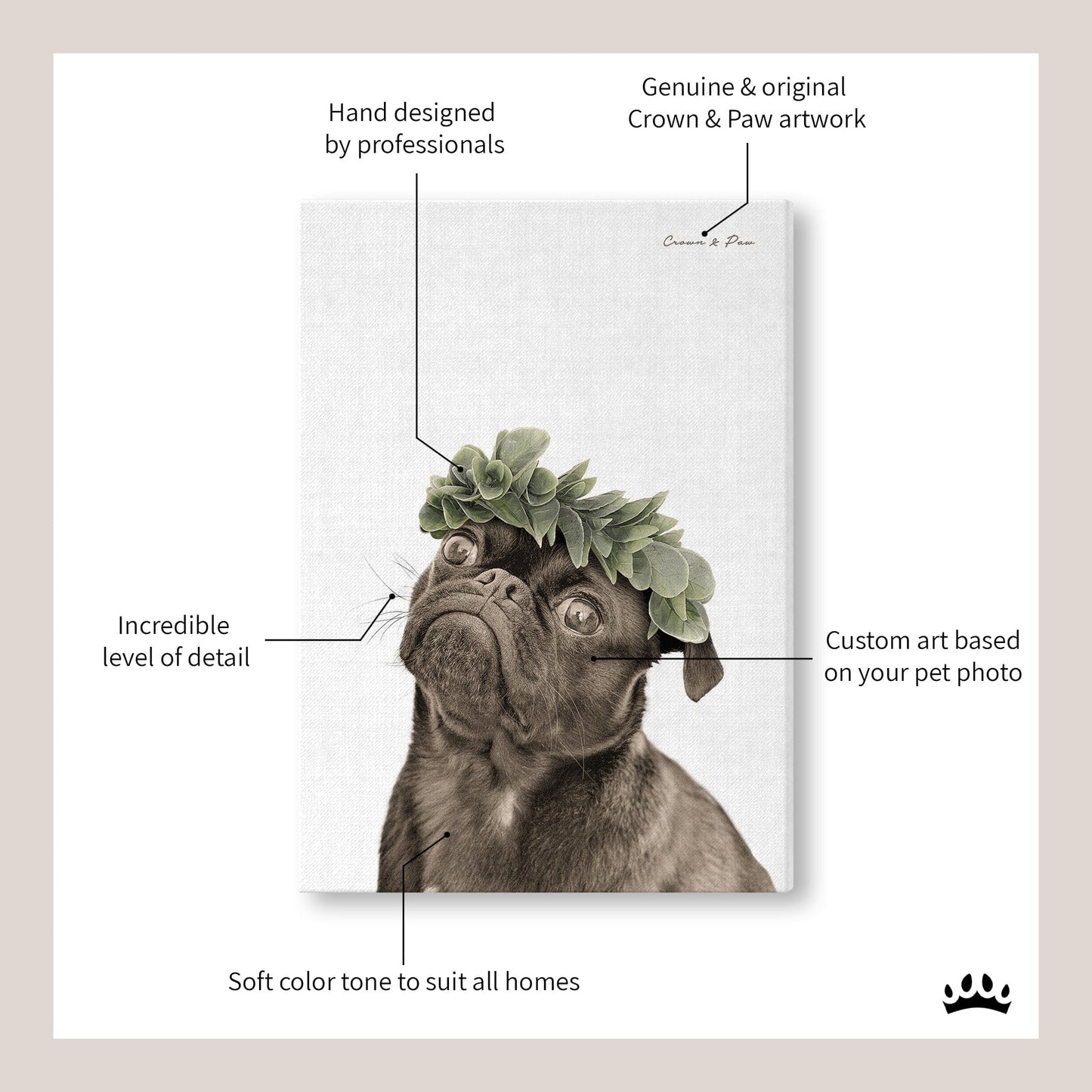 Floral Crown Pet Portrait