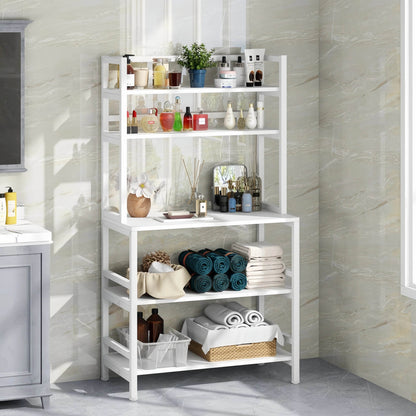 Naawe 5 Tier Kitchen Utility Storage Baking Rack Microwave Rack with Shelves - Naawe