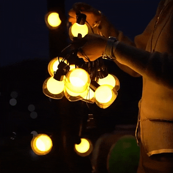 Naawe™ Outdoor Solar LED Bulb String Lights - Naawe