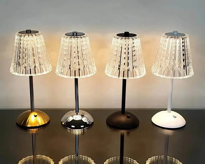 Naawe Vintage Metal & Glass Table Lamp - USB Rechargeable 3-Tone Lighting for Bars/Bedrooms - Naawe