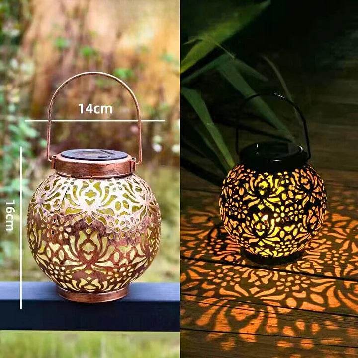 Naawe™ Solar Iron Hollow Lantern - Naawe