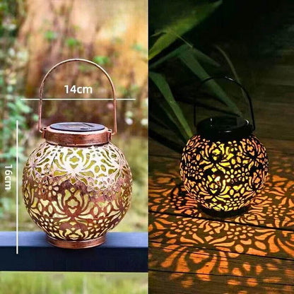 Naawe™ Solar Iron Hollow Lantern - Naawe