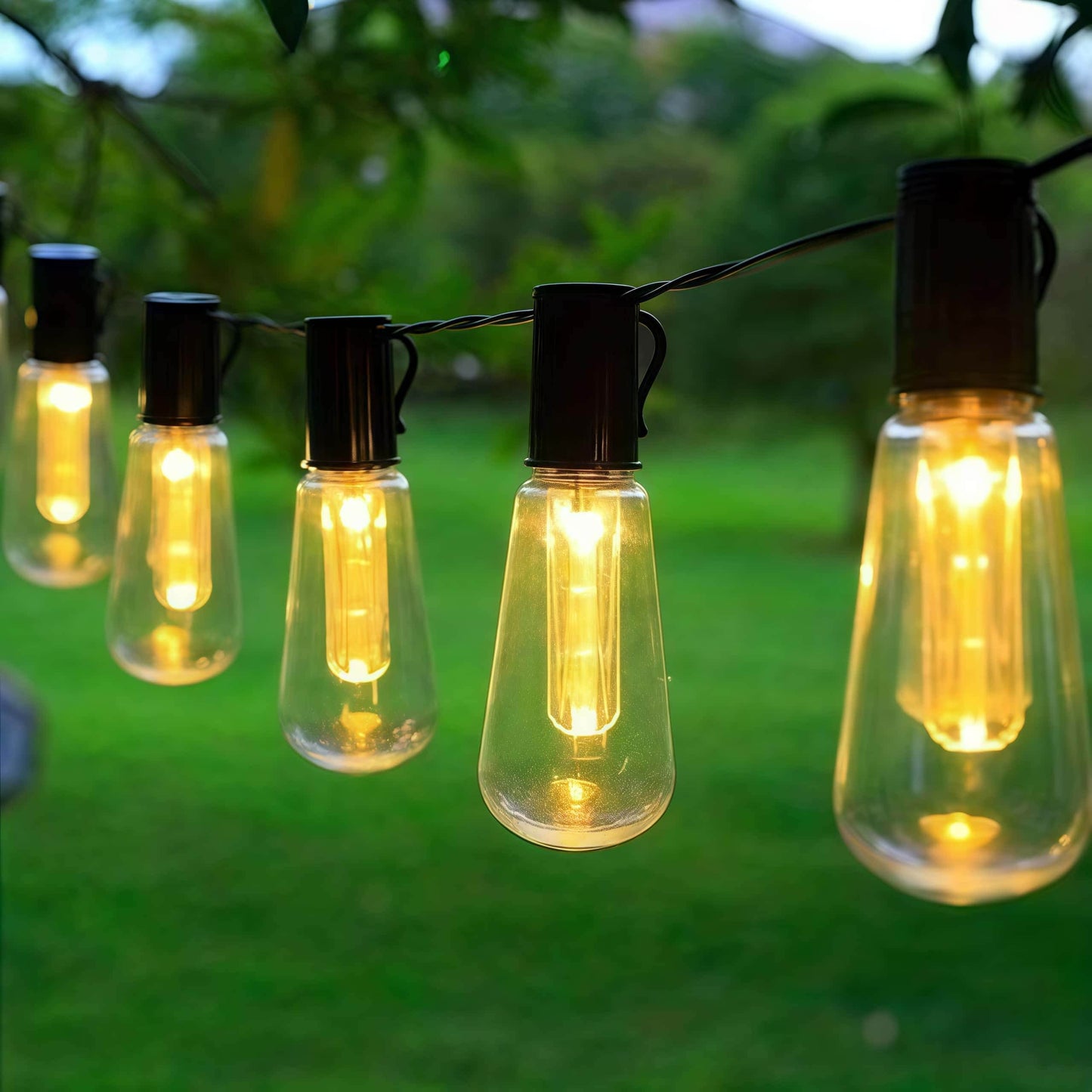 Naawe™ Outdoor Solar LED Bulb String Lights - Naawe