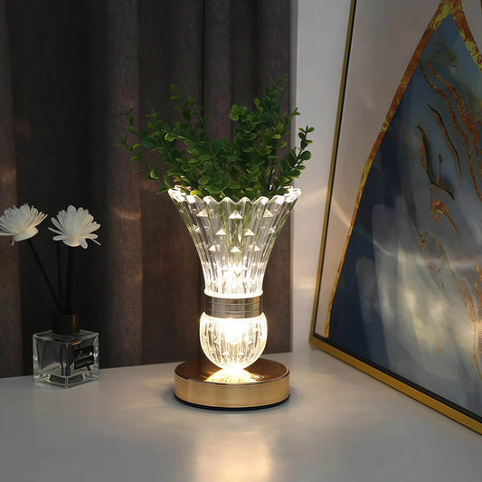 Naawe Celestial Night Light for Bedroom | Crystal Accents + Gold Base - Naawe