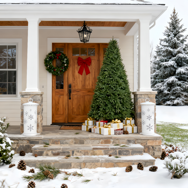 Realistic Green Spruce Artificial Christmas Tree with Stand