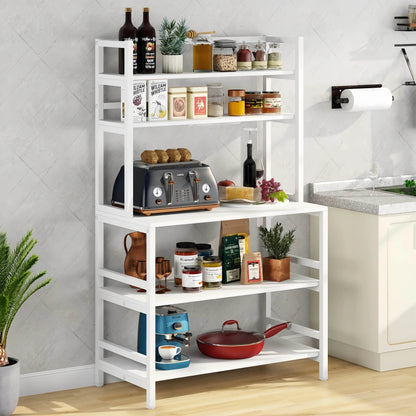 Naawe 5 Tier Kitchen Utility Storage Baking Rack Microwave Rack with Shelves - Naawe