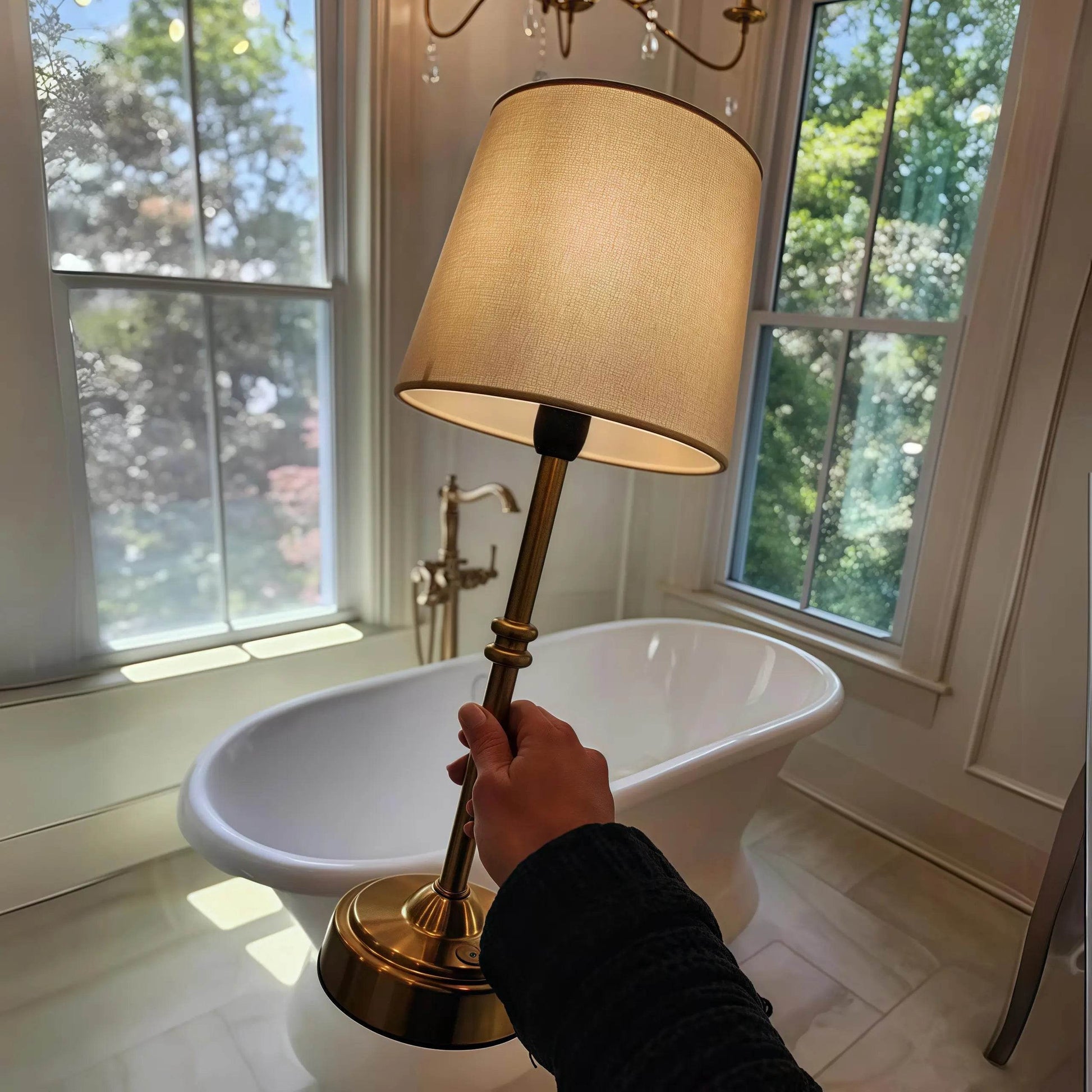 Naawe Designer-Favorite Gold Lamp - Gentle Night Reading Light | Instant Warm/Cool Switch - Naawe