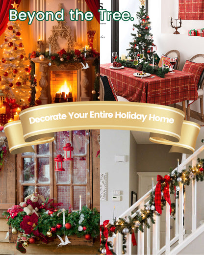 🎄Christmas Tree Led Candles with Clear Crystal Ball Hook