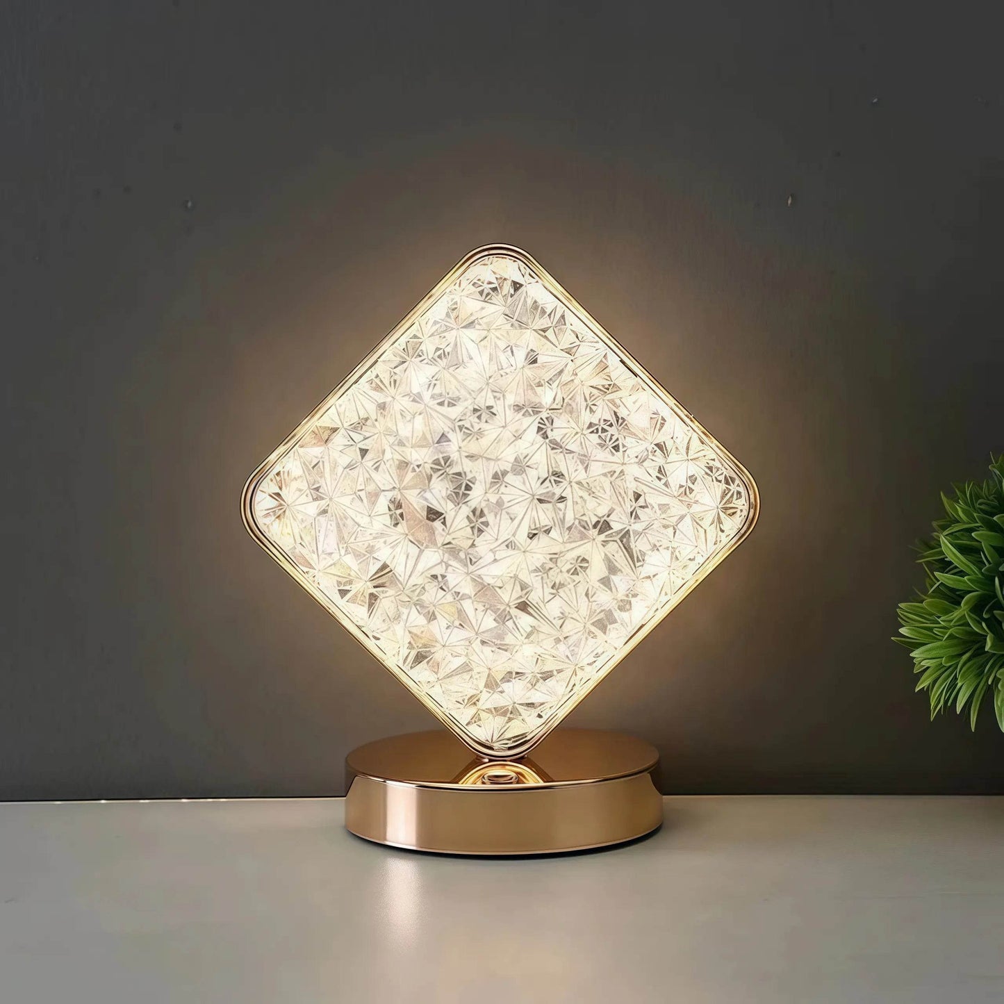 Naawe Celestial Night Light for Bedroom | Crystal Accents + Gold Base - Naawe