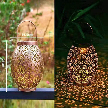 Naawe™ Solar Iron Hollow Lantern - Naawe