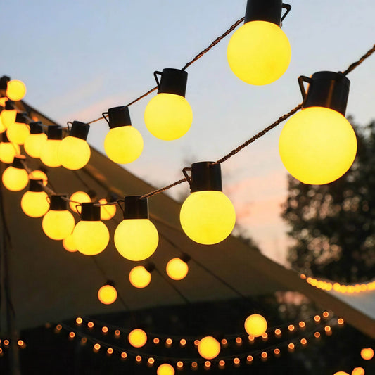 Naawe™ Outdoor Solar LED Bulb String Lights - Naawe