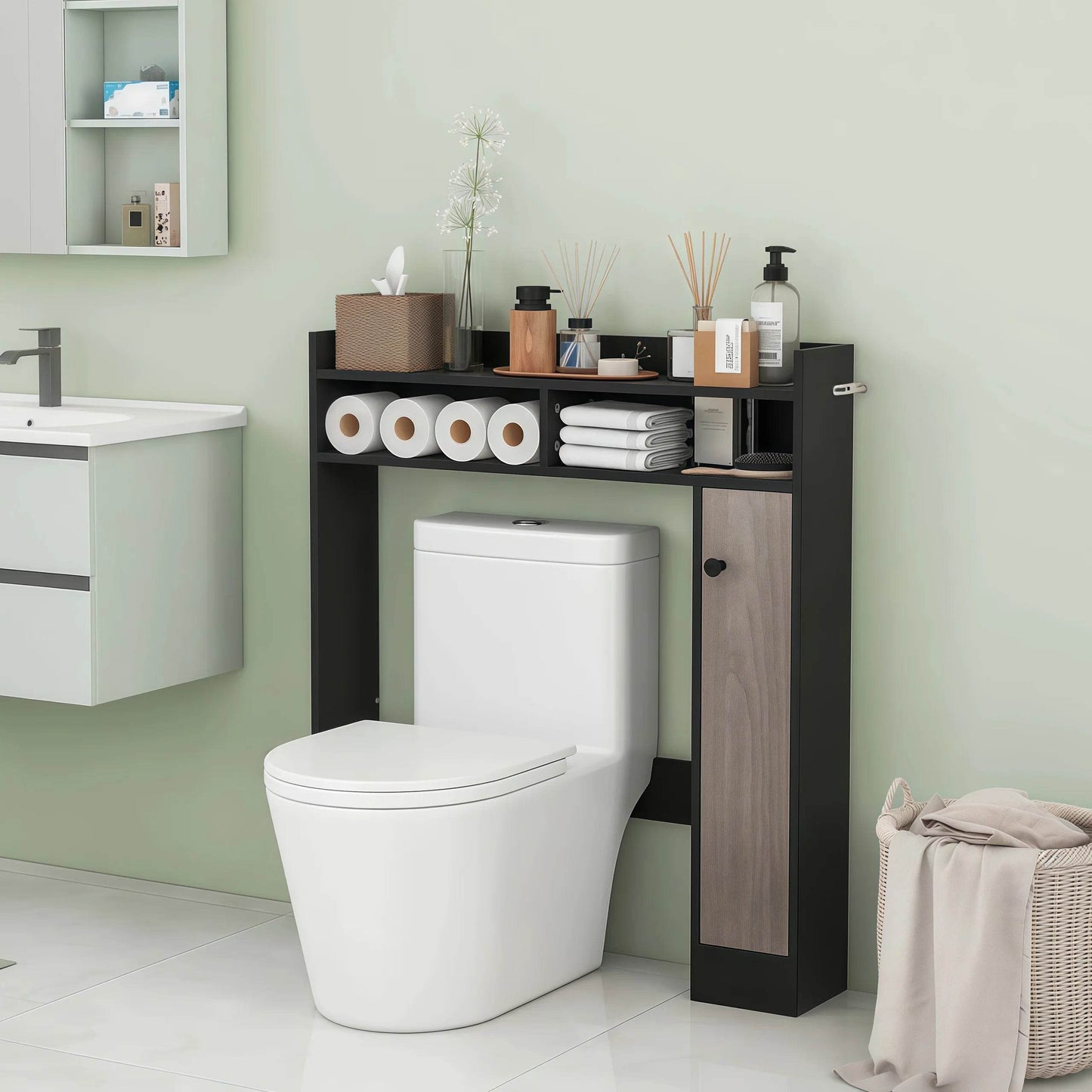 Naawe Above Toilet Bathroom Cabinet Floor Storage Storage Cabinet - Naawe