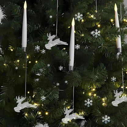 🎄Christmas Tree Led Candles with Clear Crystal Ball Hook