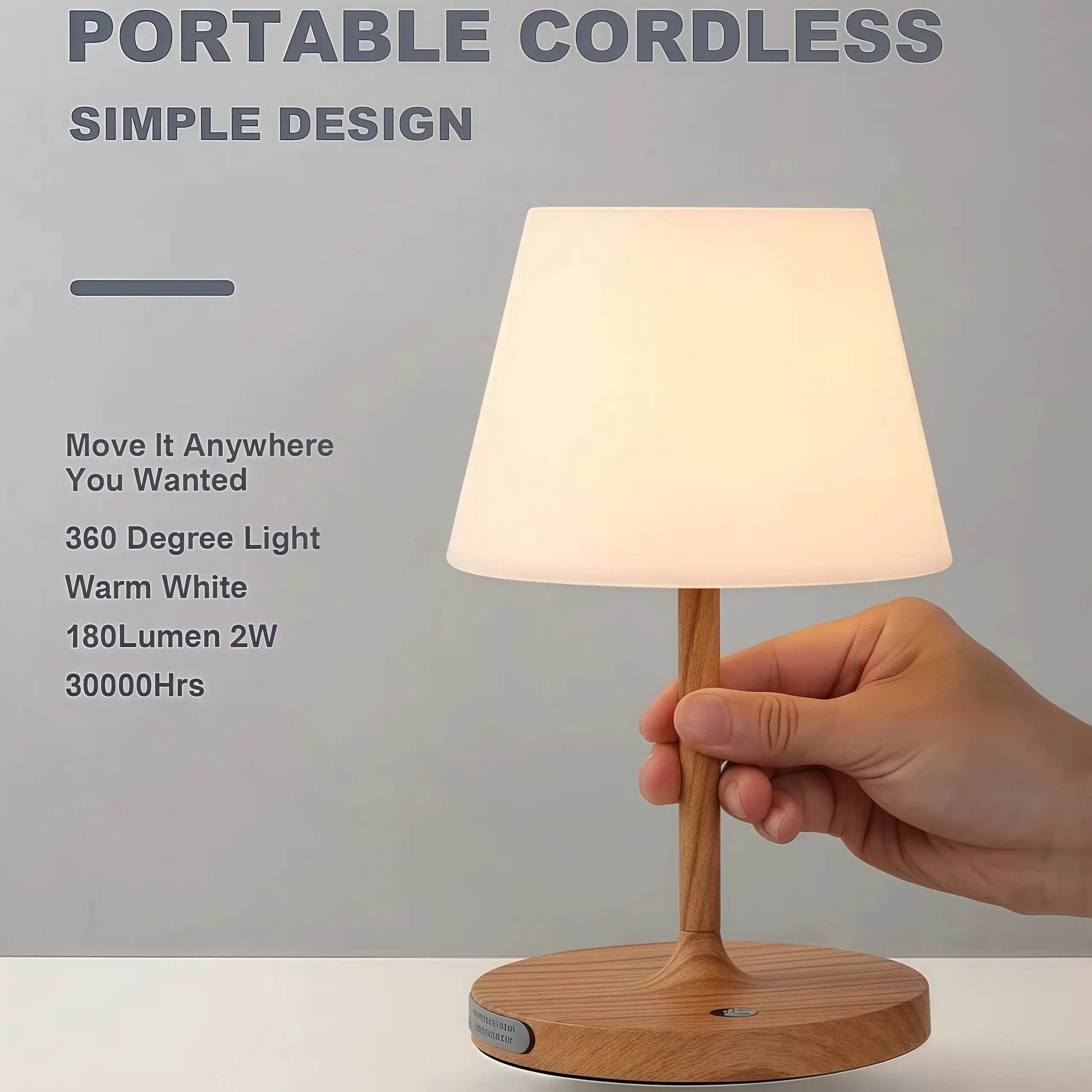 Naawe Bestseller Waterproof Table Lamp｜Dual USB/Outlet Power｜IPX4 for Bathroom/Bedside/Camping - Naawe