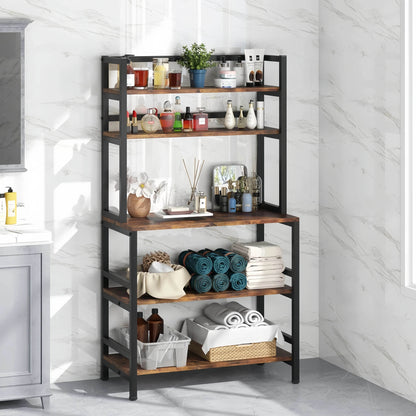 Naawe 5 Tier Kitchen Utility Storage Baking Rack Microwave Rack with Shelves - Naawe