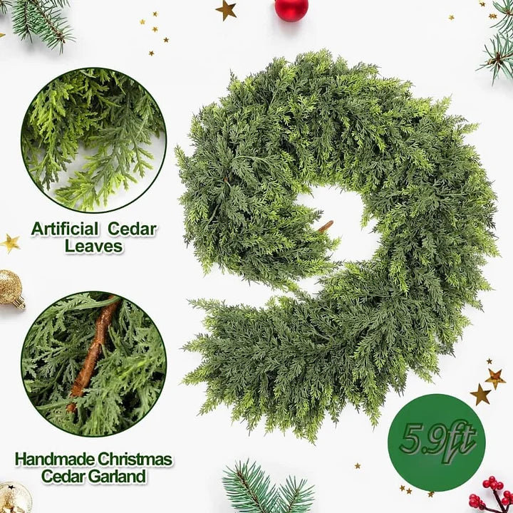 Naawe Christmas Artificial Cedar Garland