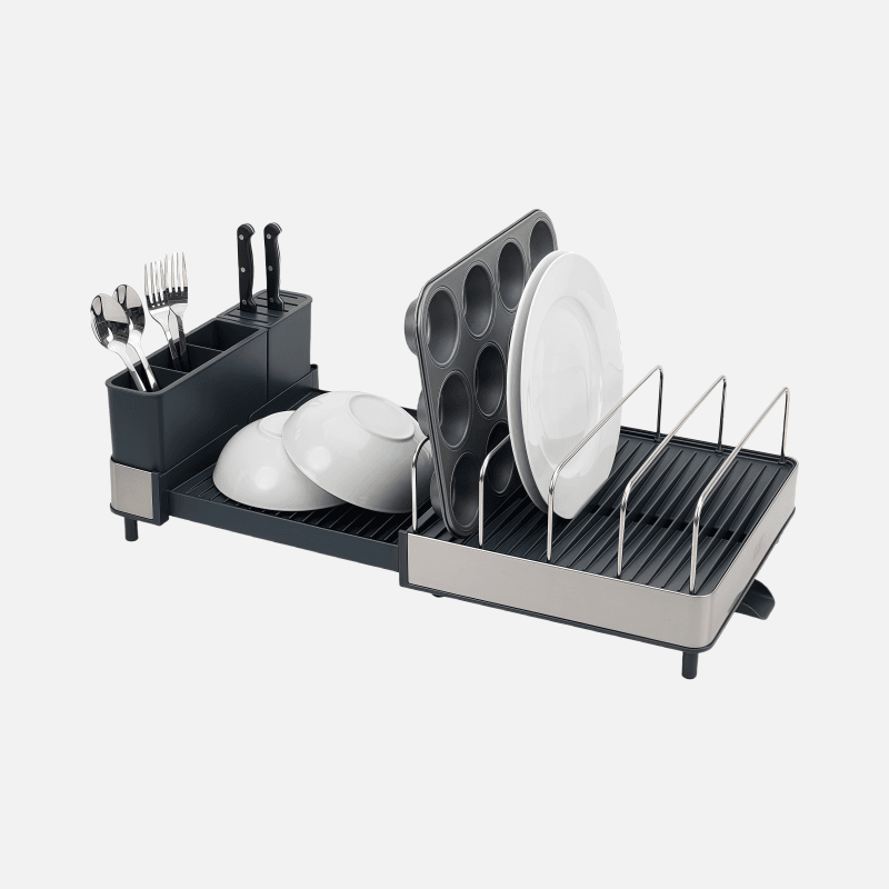 Naawe Large Capacity Steel Retractable Dish Drying Rack - Naawe