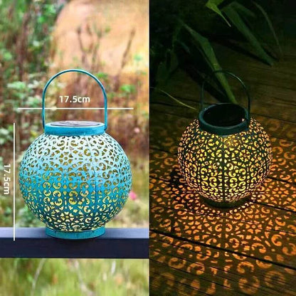 Naawe™ Solar Iron Hollow Lantern - Naawe