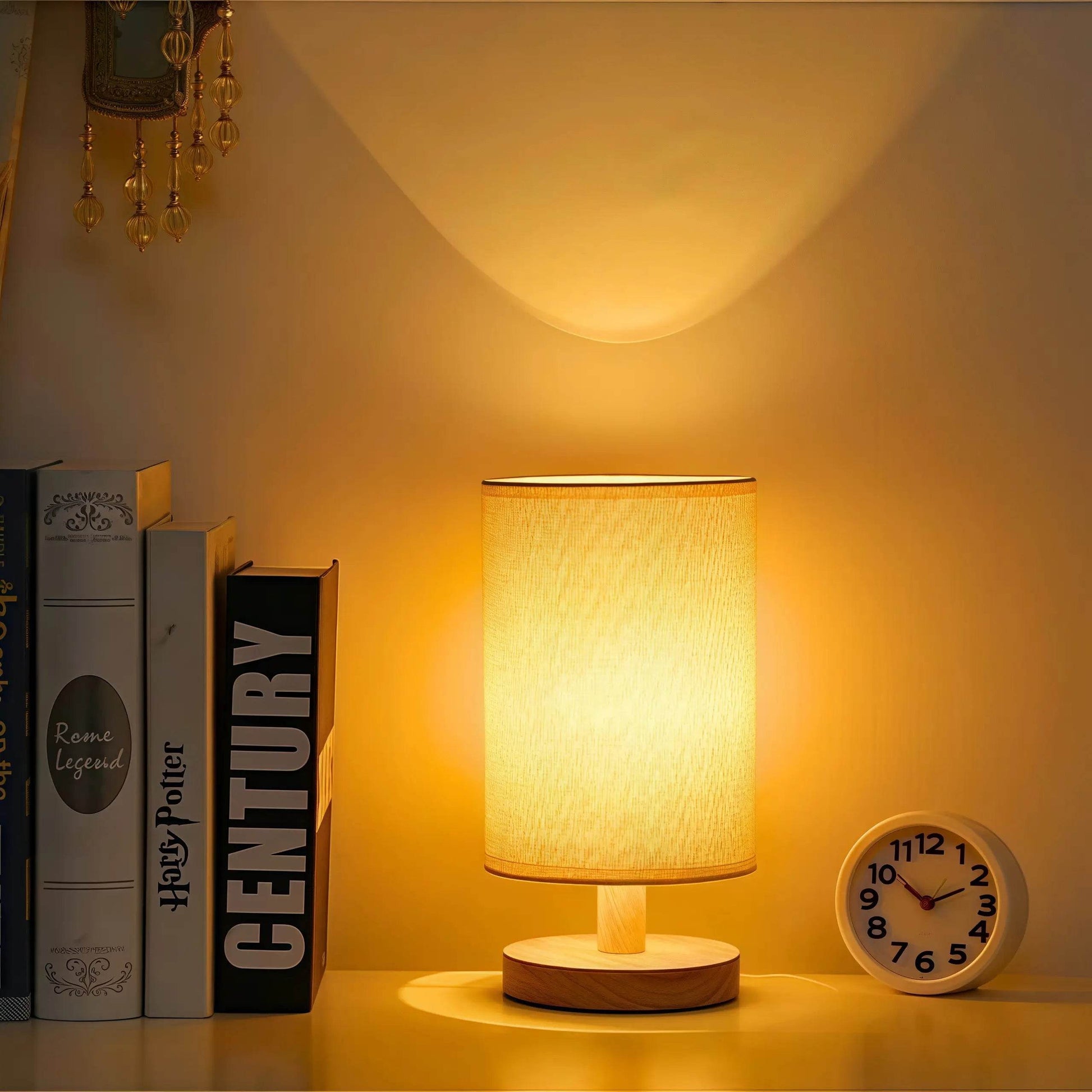 Naawe Nordic Wooden USB Table Lamp - Handwoven Linen Shade & Adjustable Warm Light - Naawe