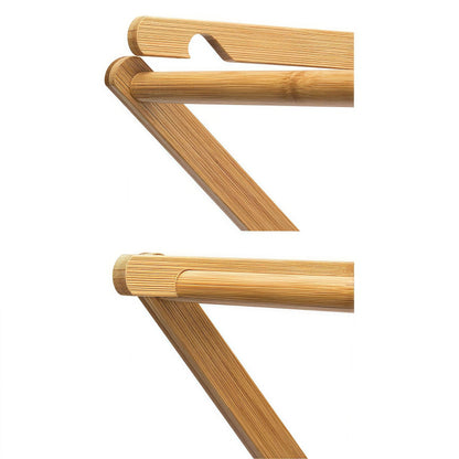Naawe No-Punch Bamboo Foldable Floor Drying Clothes Rack - Naawe
