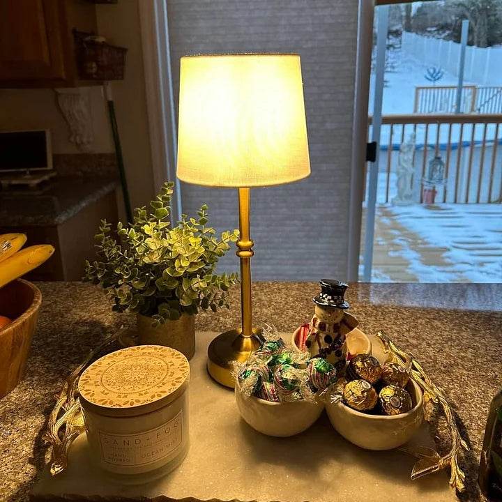 Naawe Designer-Favorite Gold Lamp - Gentle Night Reading Light | Instant Warm/Cool Switch - Naawe