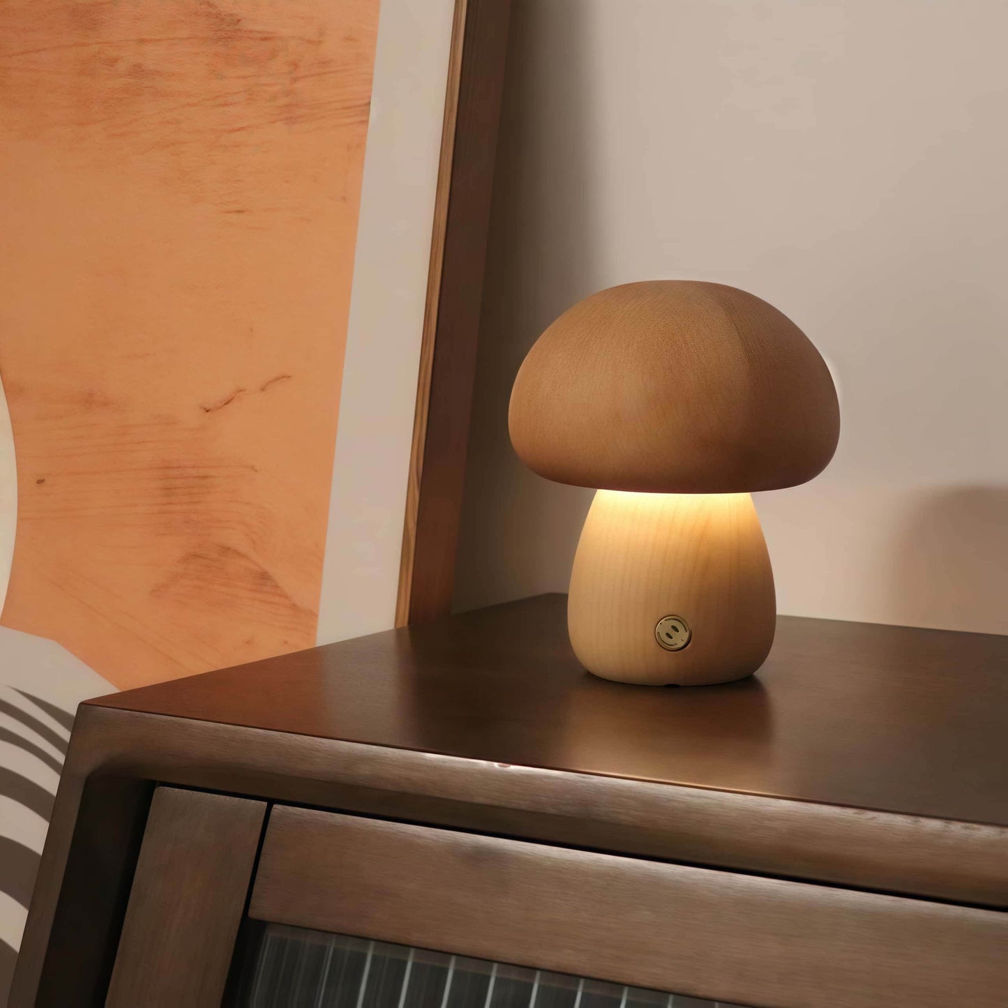 NAAWE Premium European Beech Lamp – Handcrafted | Wireless Charging - Naawe