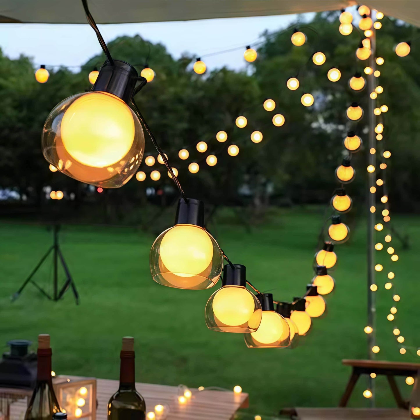 Naawe™ Outdoor Solar LED Bulb String Lights - Naawe