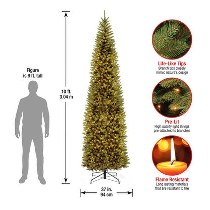 National Tree Company 10 ft. Kingswood Fir Christmas Pencil Tree