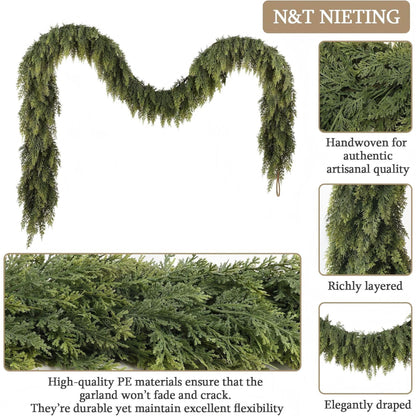 Naawe Christmas Artificial Cedar Garland
