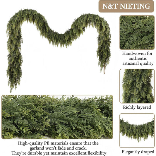 Naawe Christmas Artificial Cedar Garland