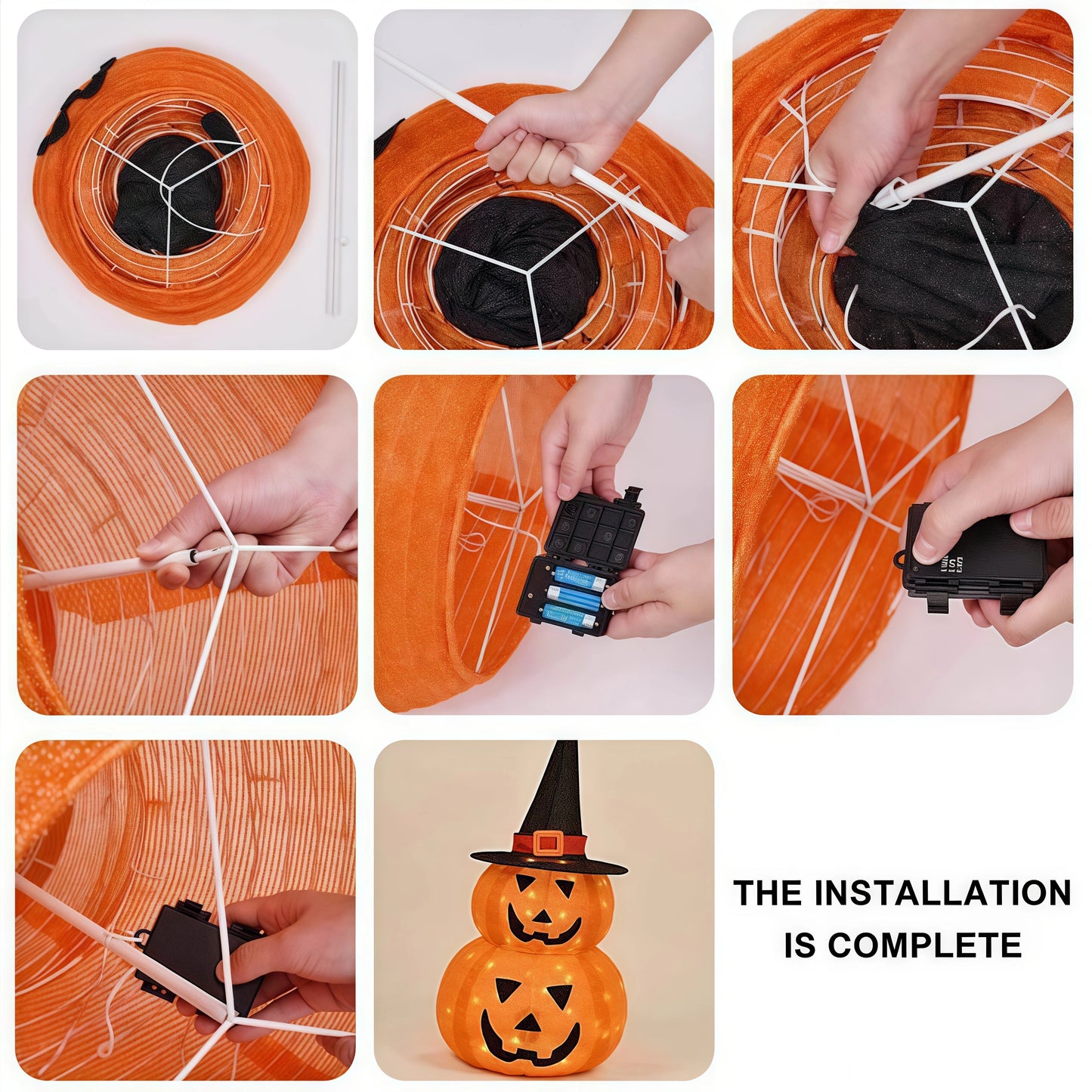 Naawe Halloween Collapsible Lighted Pumpkin