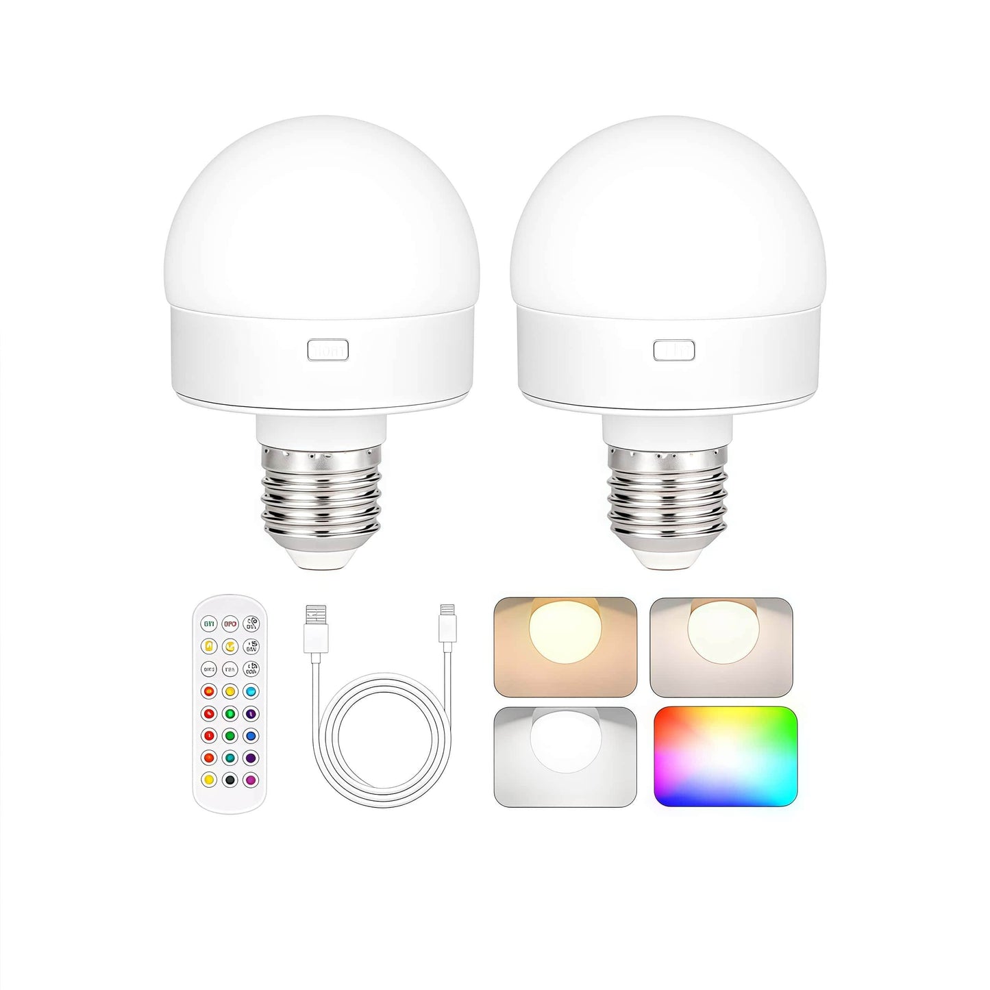 Naawe No-Drill Rechargeable Wall Light – RGB Remote Control | Living Room & Bedroom - Naawe