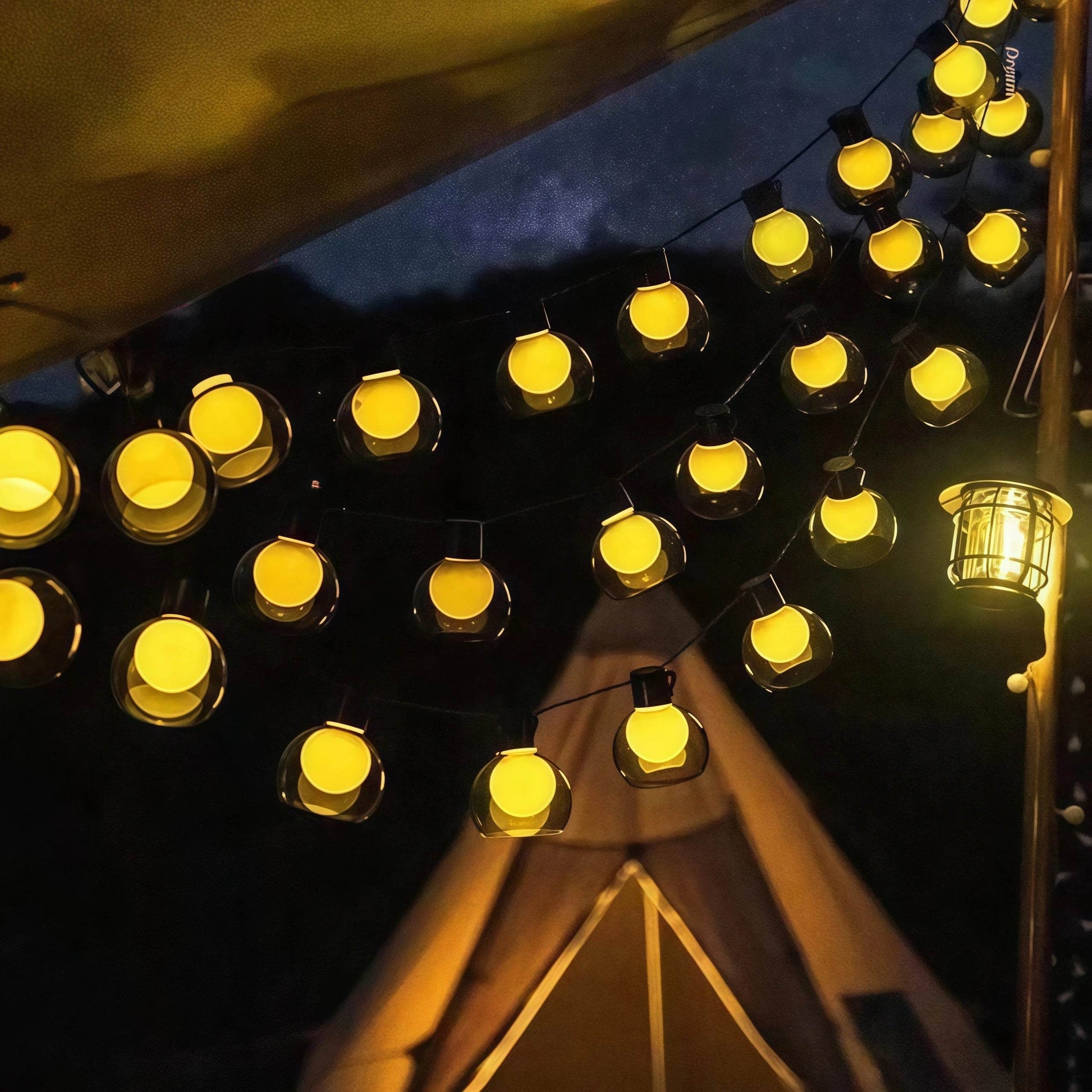 Naawe™ Outdoor Solar LED Bulb String Lights - Naawe