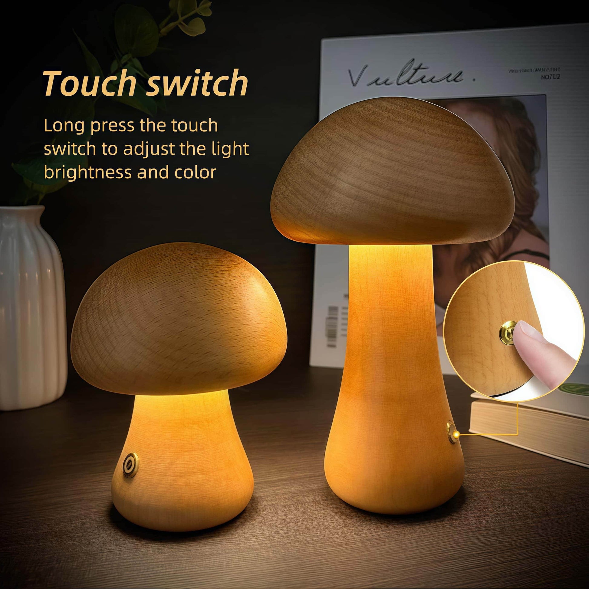 NAAWE Premium European Beech Lamp – Handcrafted | Wireless Charging - Naawe