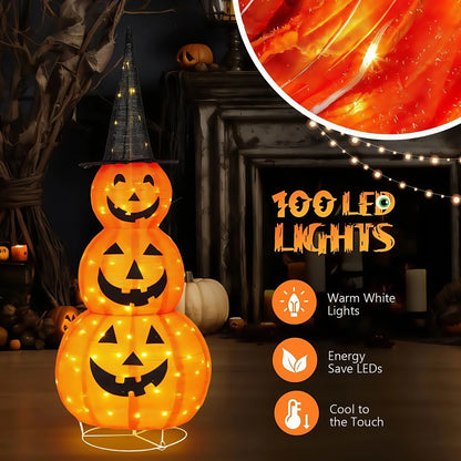 Naawe Halloween Collapsible Lighted Pumpkin