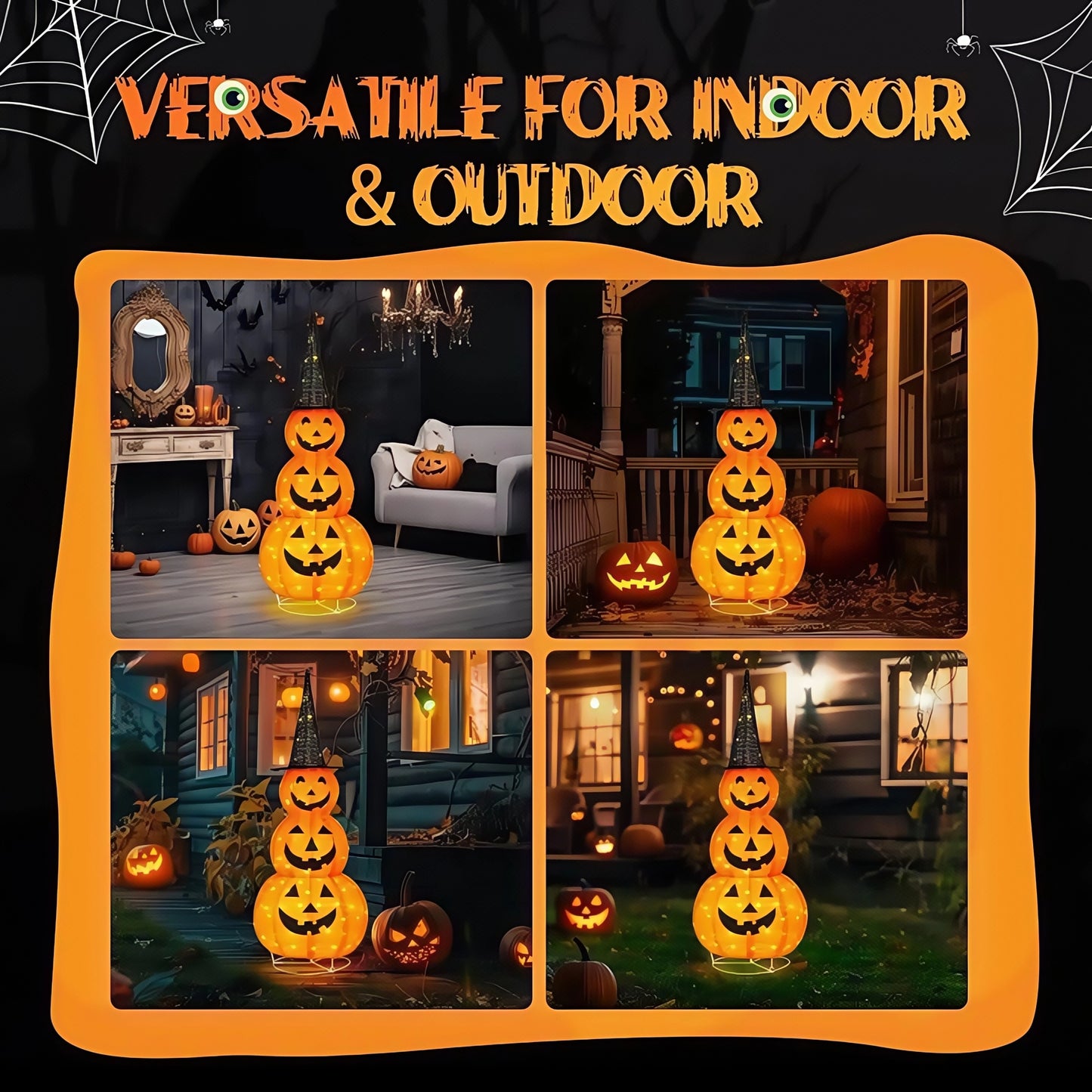 Naawe Halloween Collapsible Lighted Pumpkin