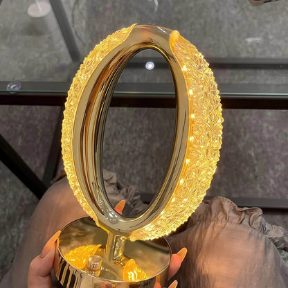 Naawe Celestial Night Light for Bedroom | Crystal Accents + Gold Base - Naawe