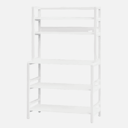 Naawe Modern White Kitchen Shelf with 5 Open Shelves - Naawe